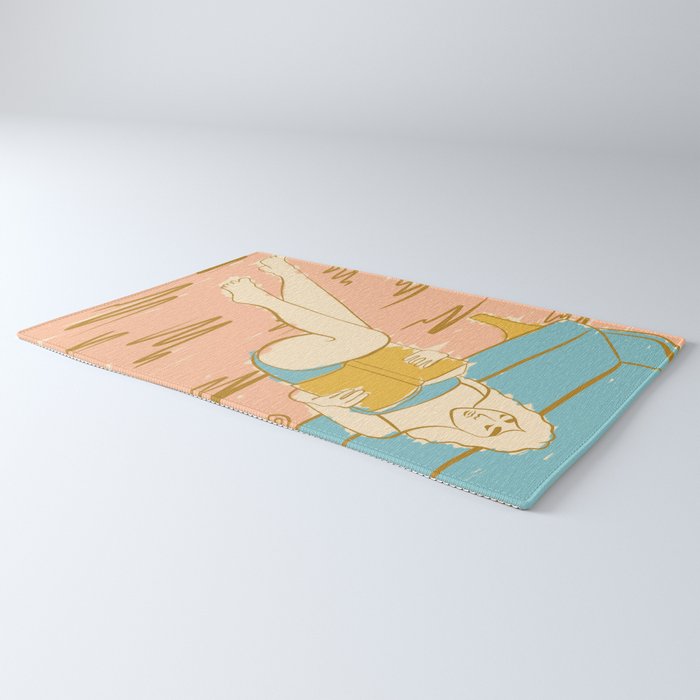 Portrait of a Woman Reading - Quiet Time 2 Rug Gallery Image 3