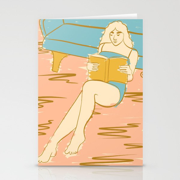 Portrait of a Woman Reading - Quiet Time 2 Stationery Card Gallery Image 2