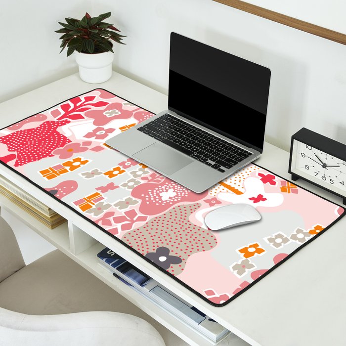 City life botanical park pearl pink Desk Mat Gallery Image 2