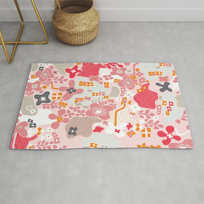 City life botanical park pearl pink Rug Gallery Image 1