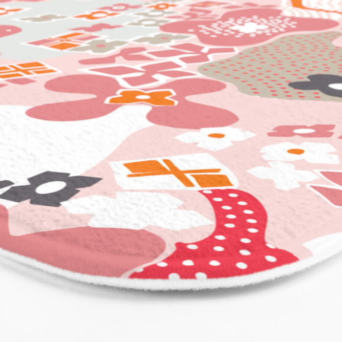 City life botanical park pearl pink Bath Mat Gallery Image 3