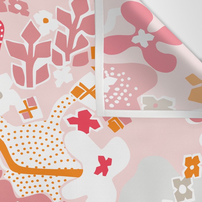 City life botanical park pearl pink Wall Tapestry Gallery Image 3