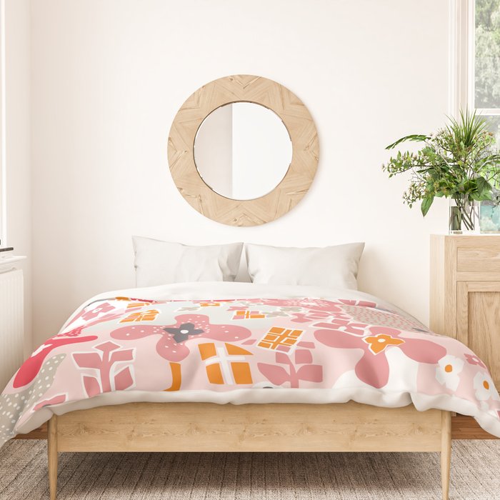 City life botanical park pearl pink Duvet Cover Gallery Image 3