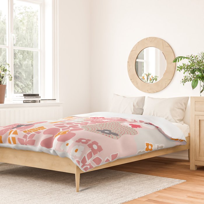 City life botanical park pearl pink Duvet Cover Gallery Image 2