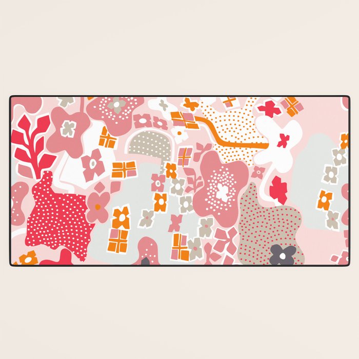 City life botanical park pearl pink Desk Mat Gallery Image 3