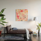 City life botanical park pearl pink Wood Wall Art Gallery Image 2
