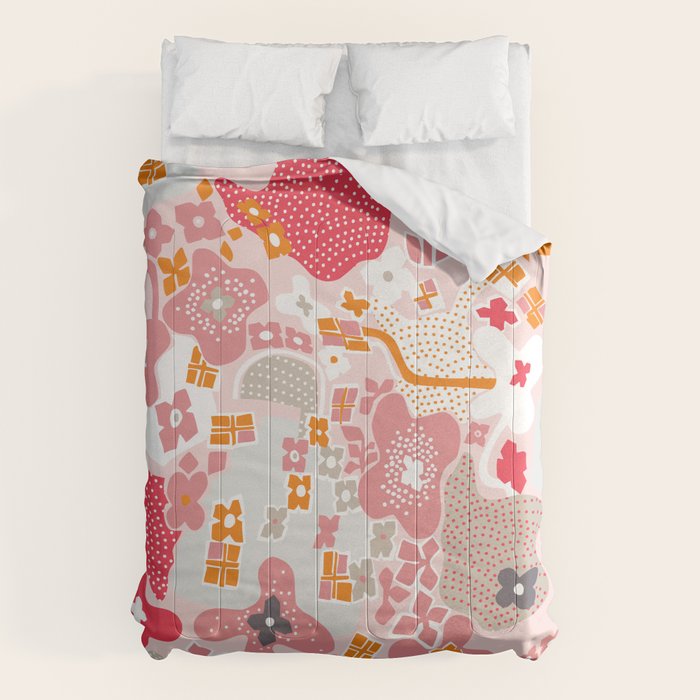 City life botanical park pearl pink Comforter Gallery Image 6