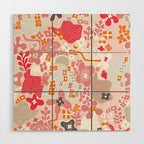City life botanical park pearl pink Wood Wall Art Gallery Image 1