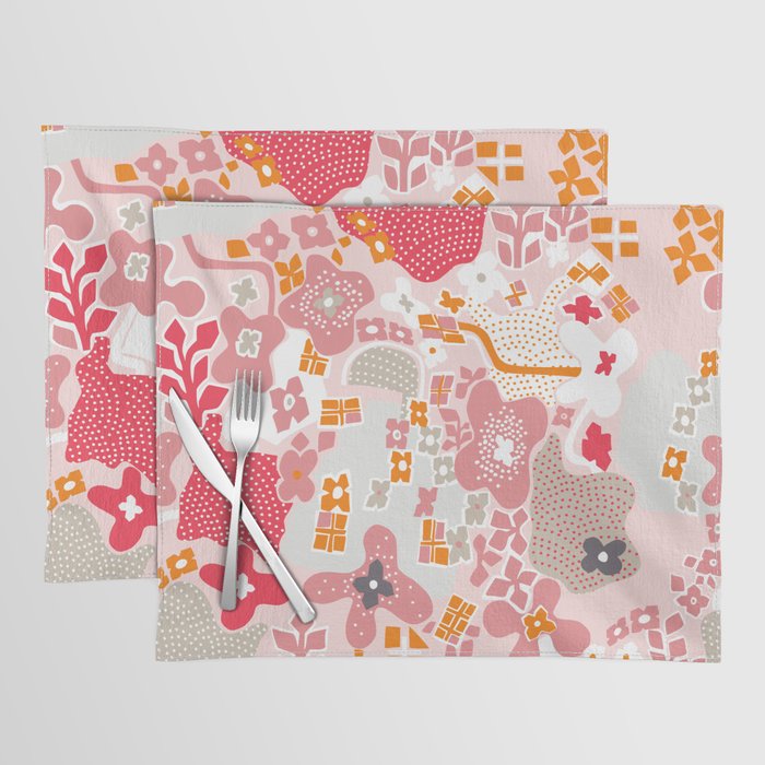 City life botanical park pearl pink Placemat Gallery Image 1