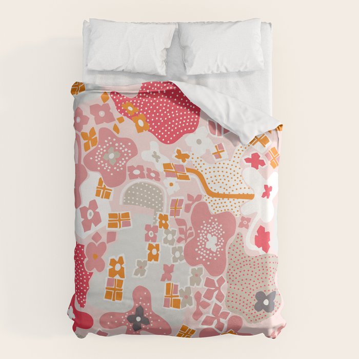 City life botanical park pearl pink Duvet Cover Gallery Image 1