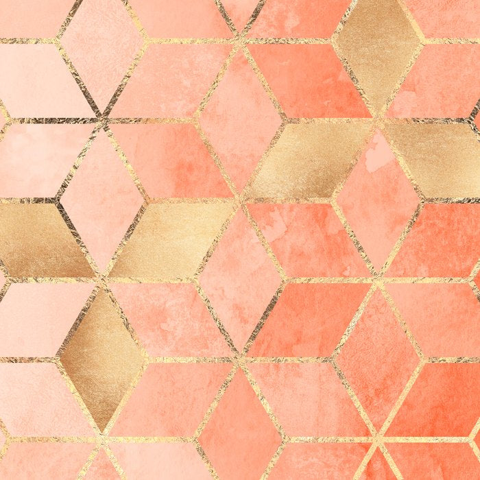 Soft Peach Gradient Cubes Coffee Mug Gallery Image 2