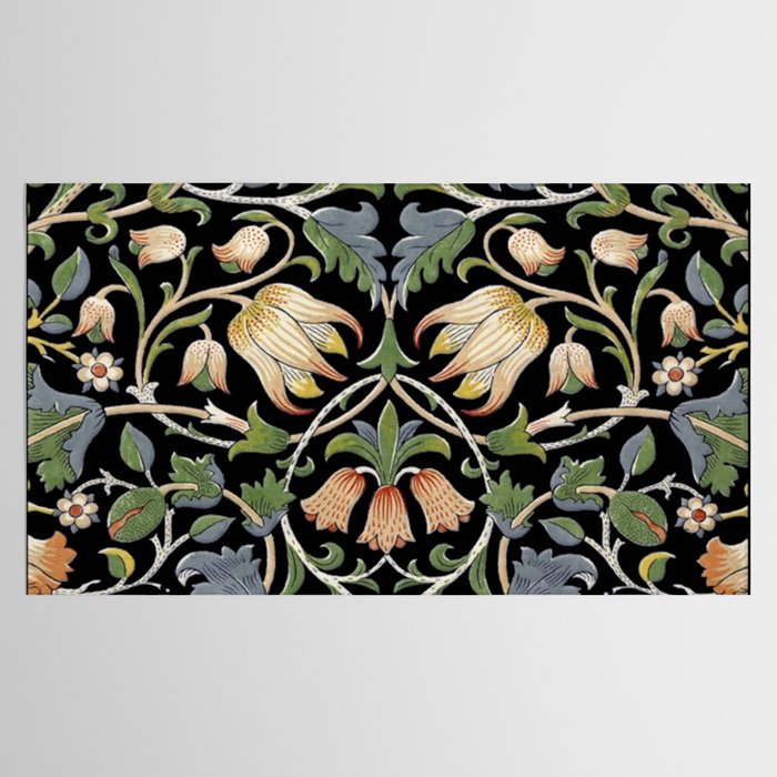 William Morris Lodden Border Midnight Indigo Tablecloth Gallery Image 2