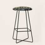 William Morris Lodden Border Midnight Indigo Stool Gallery Image 1