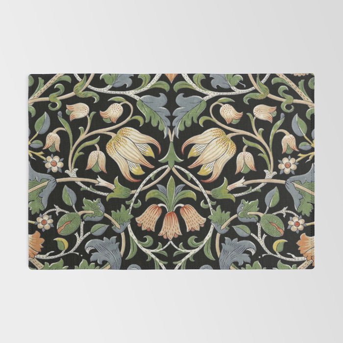 William Morris Lodden Border Midnight Indigo Rug Gallery Image 2