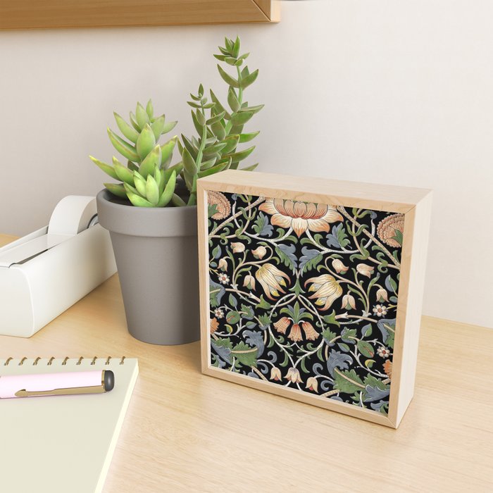 William Morris Lodden Border Midnight Indigo Mini Art Print Gallery Image 2