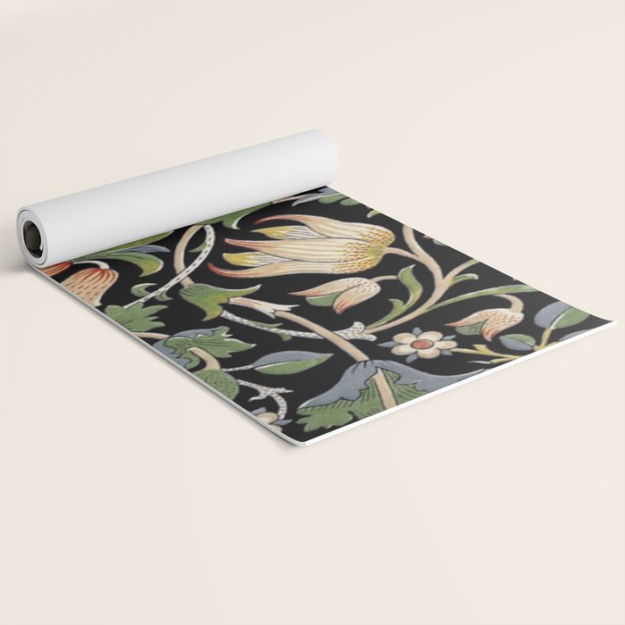 William Morris Lodden Border Midnight Indigo Yoga Mat Gallery Image 2
