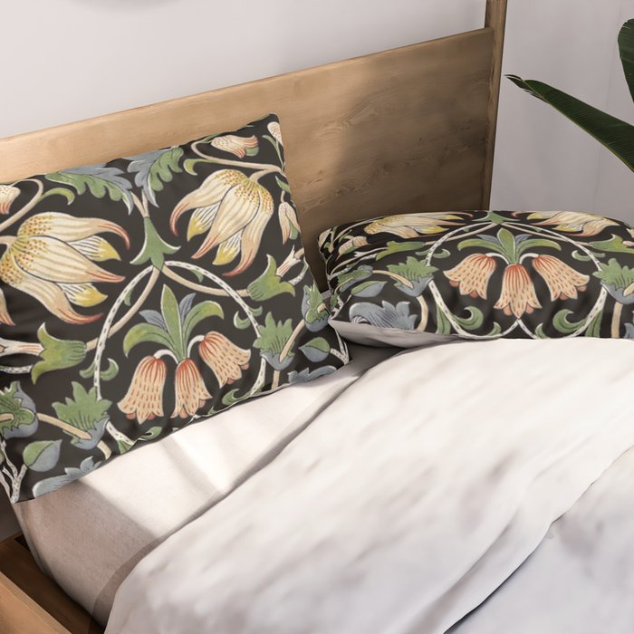 William Morris Lodden Border Midnight Indigo Pillow Sham Gallery Image 2