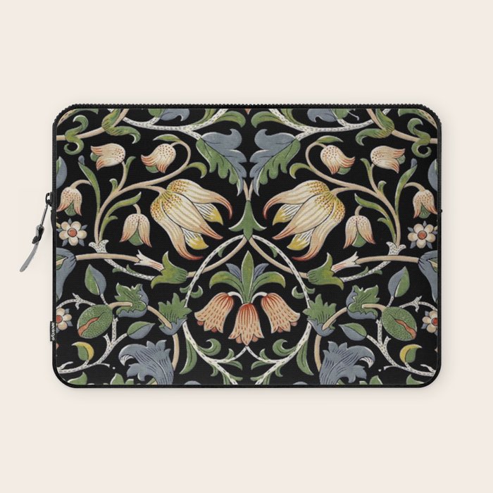 William Morris Lodden Border Midnight Indigo Laptop Sleeve Gallery Image 1