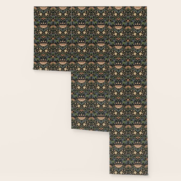 William Morris Lodden Border Midnight Indigo Wallpaper Gallery Image 3