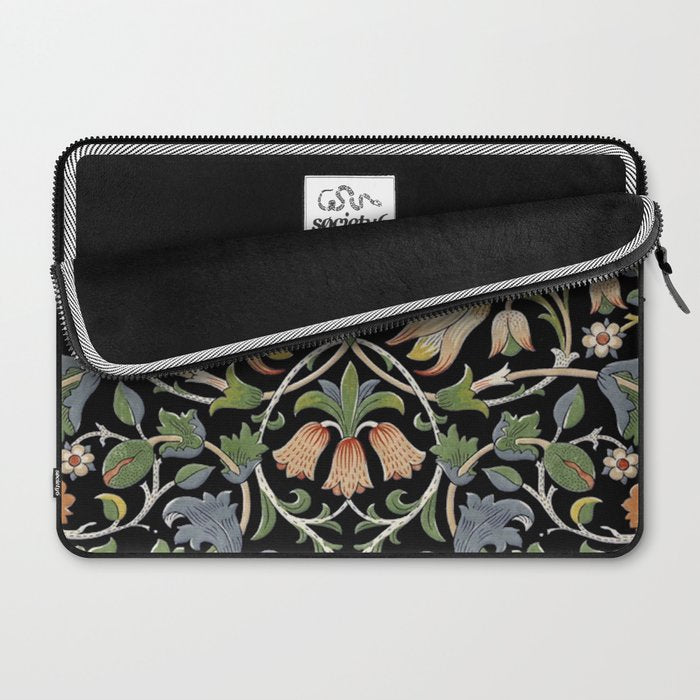 William Morris Lodden Border Midnight Indigo Laptop Sleeve Gallery Image 2