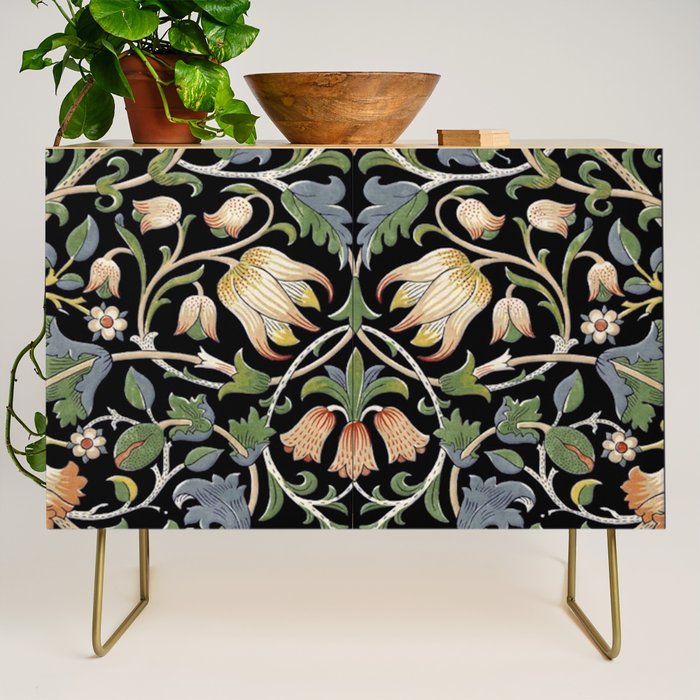 William Morris Lodden Border Midnight Indigo Credenza Gallery Image 1