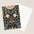 William Morris Lodden Border Midnight Indigo Stationery Card Gallery Image 2