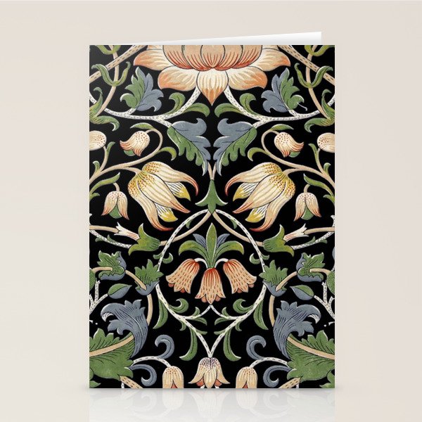 William Morris Lodden Border Midnight Indigo Stationery Card Gallery Image 2