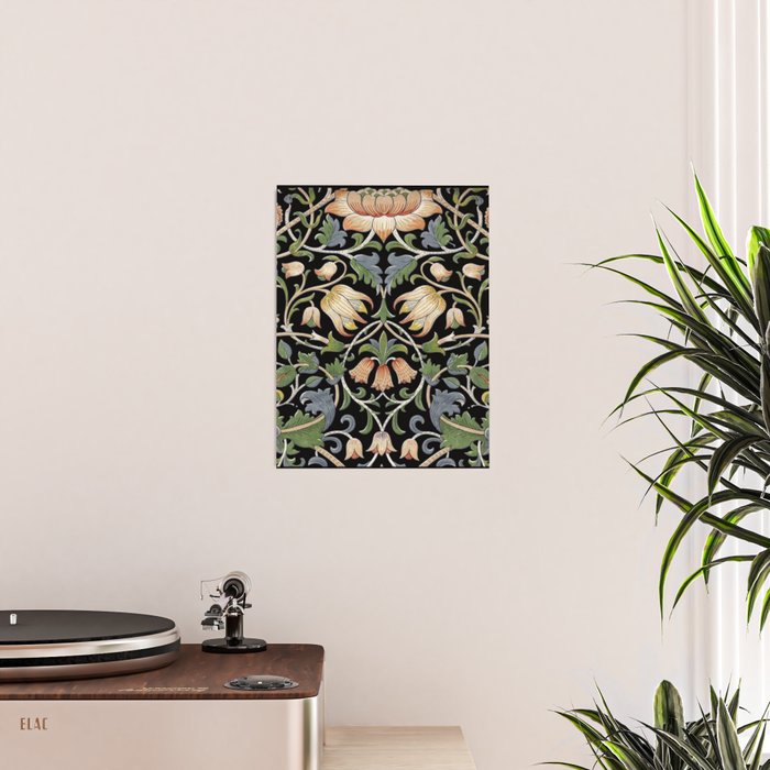 William Morris Lodden Border Midnight Indigo Poster Gallery Image 2