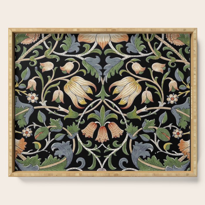 William Morris Lodden Border Midnight Indigo Serving Tray Gallery Image 1