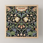 William Morris Lodden Border Midnight Indigo Mini Art Print Gallery Image 1