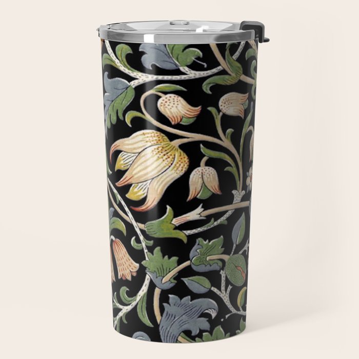 William Morris Lodden Border Midnight Indigo Travel Mug Gallery Image 2