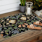 William Morris Lodden Border Midnight Indigo Outdoor Rug Gallery Image 2