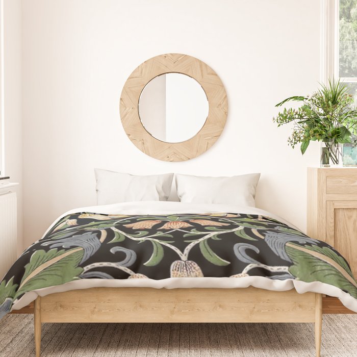 William Morris Lodden Border Midnight Indigo Duvet Cover Gallery Image 3