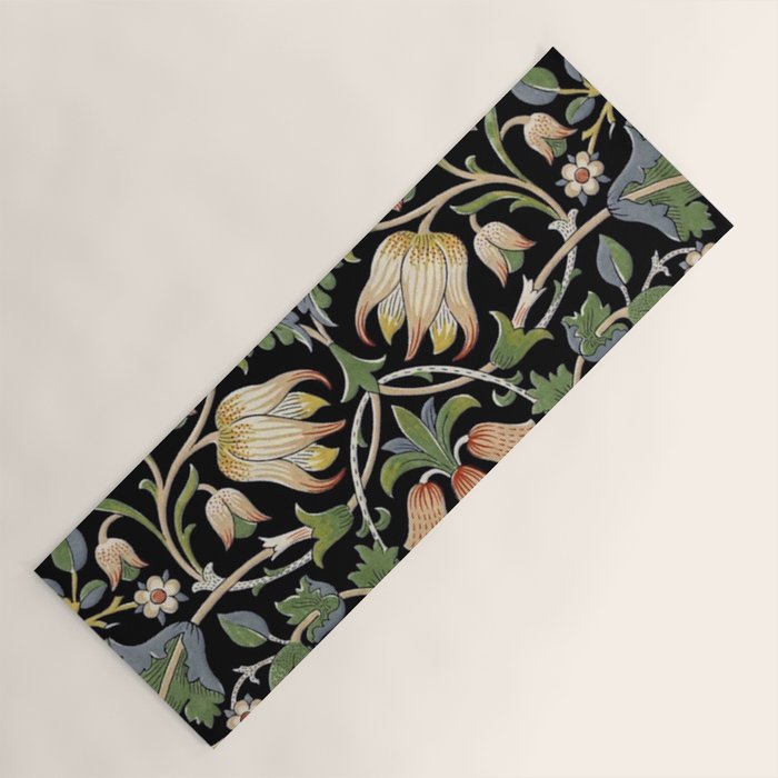 William Morris Lodden Border Midnight Indigo Yoga Mat Gallery Image 1