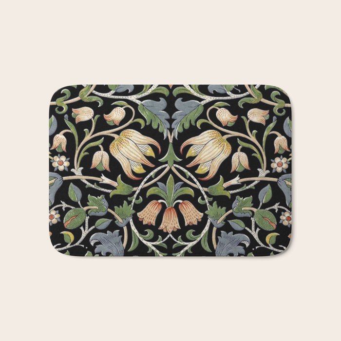 William Morris Lodden Border Midnight Indigo Bath Mat Gallery Image 1