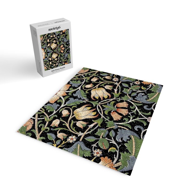 William Morris Lodden Border Midnight Indigo Jigsaw Puzzle Gallery Image 2