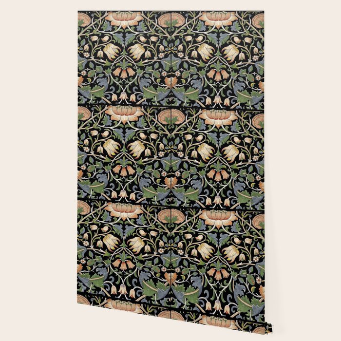 William Morris Lodden Border Midnight Indigo Wallpaper Gallery Image 2