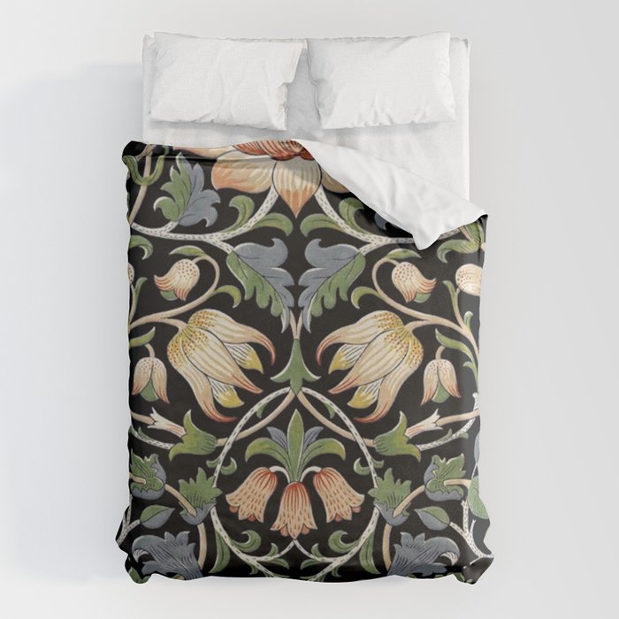 William Morris Lodden Border Midnight Indigo Duvet Cover Gallery Image 6