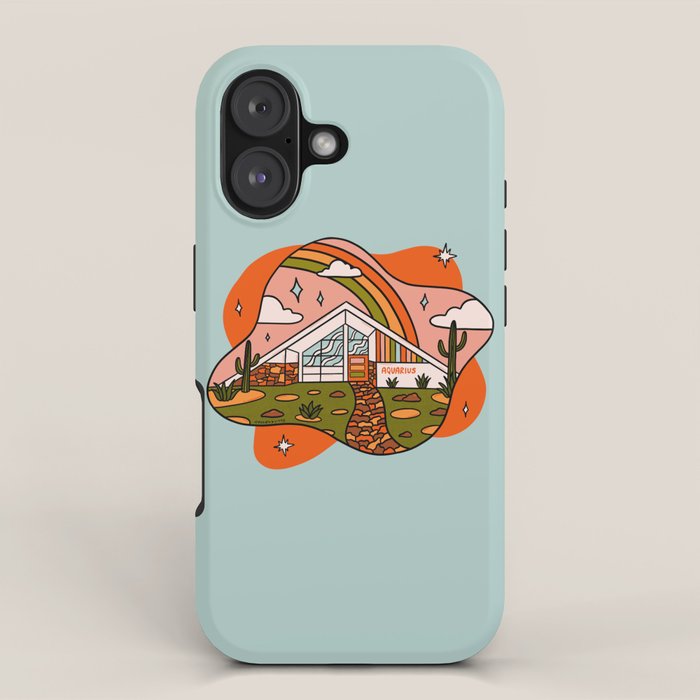 Aquarius Mid Century House iPhone Case Gallery Image 1