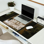 Hey Baby Take a Walk on the Wild Side -  70s Lou Reed quote street art neon retro typography Desk Mat Gallery Image 2