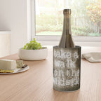 Hey Baby Take a Walk on the Wild Side -  70s Lou Reed quote street art neon retro typography Wine Chiller Gallery Image 4