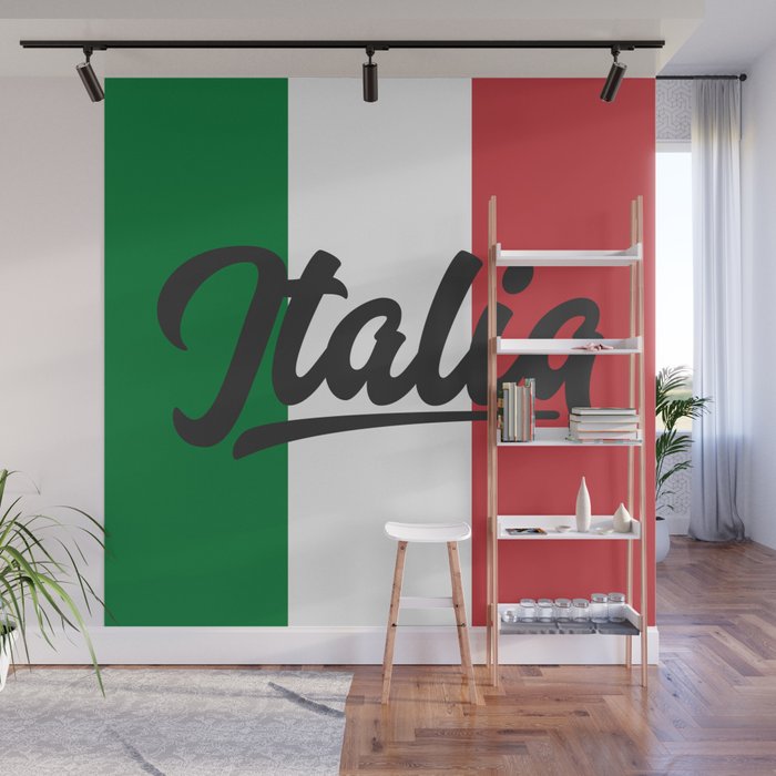 Italian Flag Wall Mural Gallery Image 1
