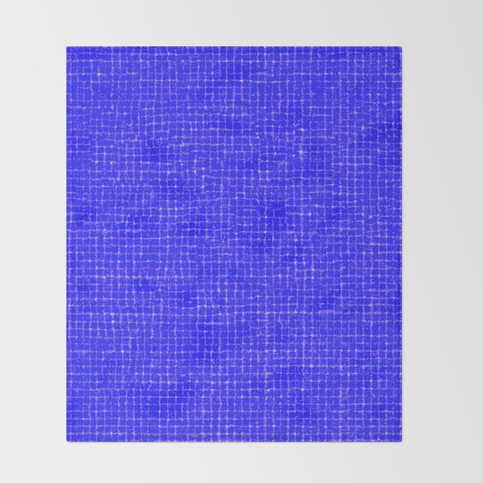 Electric Blue Grasscloth Throw Blanket Gallery Image 2