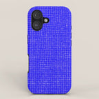 Electric Blue Grasscloth iPhone Case Gallery Image 1