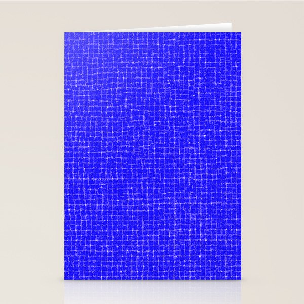 Electric Blue Grasscloth Stationery Card Gallery Image 2