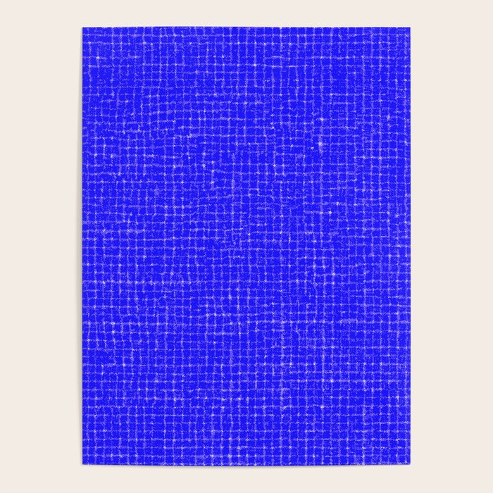 Electric Blue Grasscloth Poster Gallery Image 1
