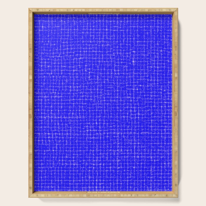 Electric Blue Grasscloth Serving Tray Gallery Image 1