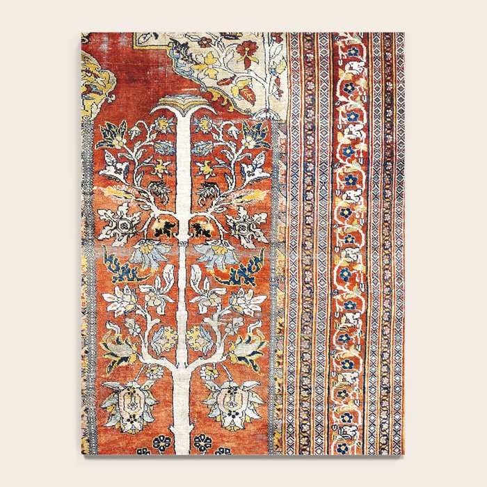 Silk Tabriz Northwest Persian Rug Print Notebook Gallery Image 4