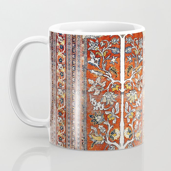 Silk Tabriz Northwest Persian Rug Print Coffee Mug Gallery Image 3
