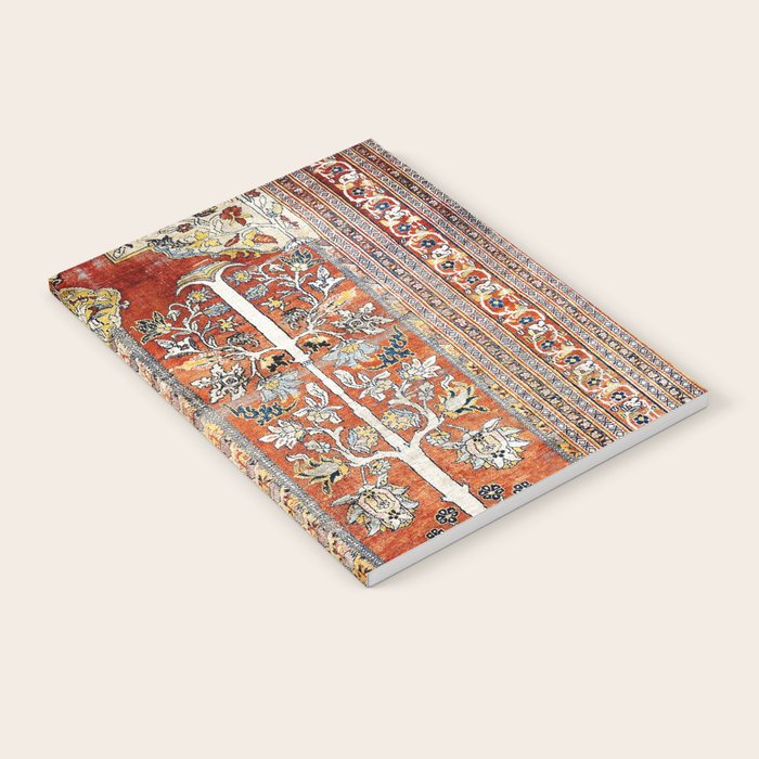 Silk Tabriz Northwest Persian Rug Print Notebook Gallery Image 2